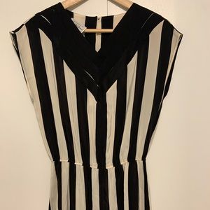 Vintage silk striped Saks Fifth Ave Dress